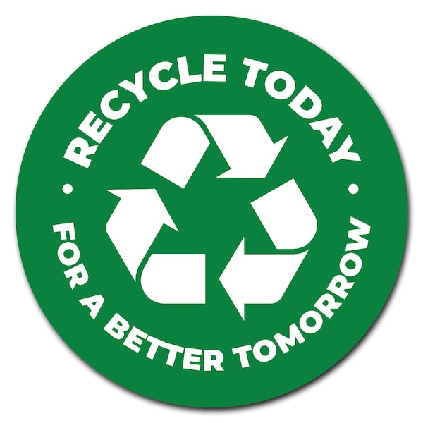 Recycle Circle Vinyl Laminated Decal